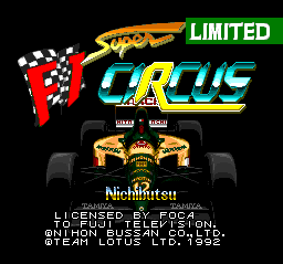 Super F1 Circus Limited (Japan) Title Screen